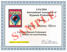 5-PATH® International Association of Hypnosis Professionals Certification 5-PATH® International Association of Hypnosis Professionals Certification