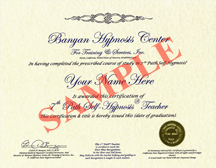 7th Path Self-Hypnosis® Certification 7th Path Self hypnosis Certificate