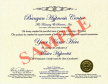 Master Hypnotist Certificate Master Hypnotist Certification